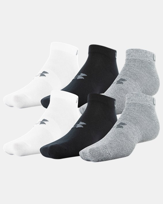 Men's UA Essential Low Cut Socks - 6-Pack, Gray, pdpMainDesktop image number 0
